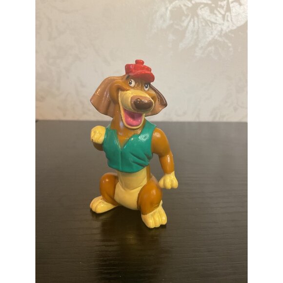 Vintage 1988 Walt Disney Oliver & Company Dodger Dog Figurine 3" Cake Topper - Picture 1 of 3